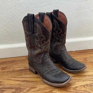 Tanner Mark Girls square toed boot